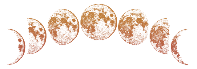 Illustration of the phases of the moon