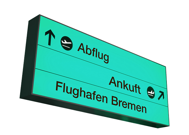 Bremen Airport signage