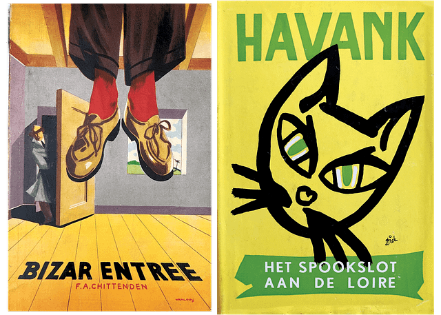 Two Dutch pulp covers from the featured portfolio.